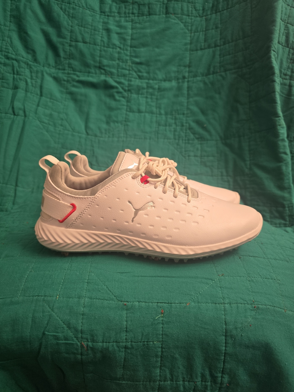 Puma Women’s White Athletic Sneakers with Pink Trim